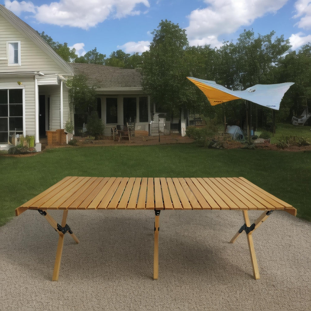 Multi-Function Wooden Foldable Portable Patio Dining Table