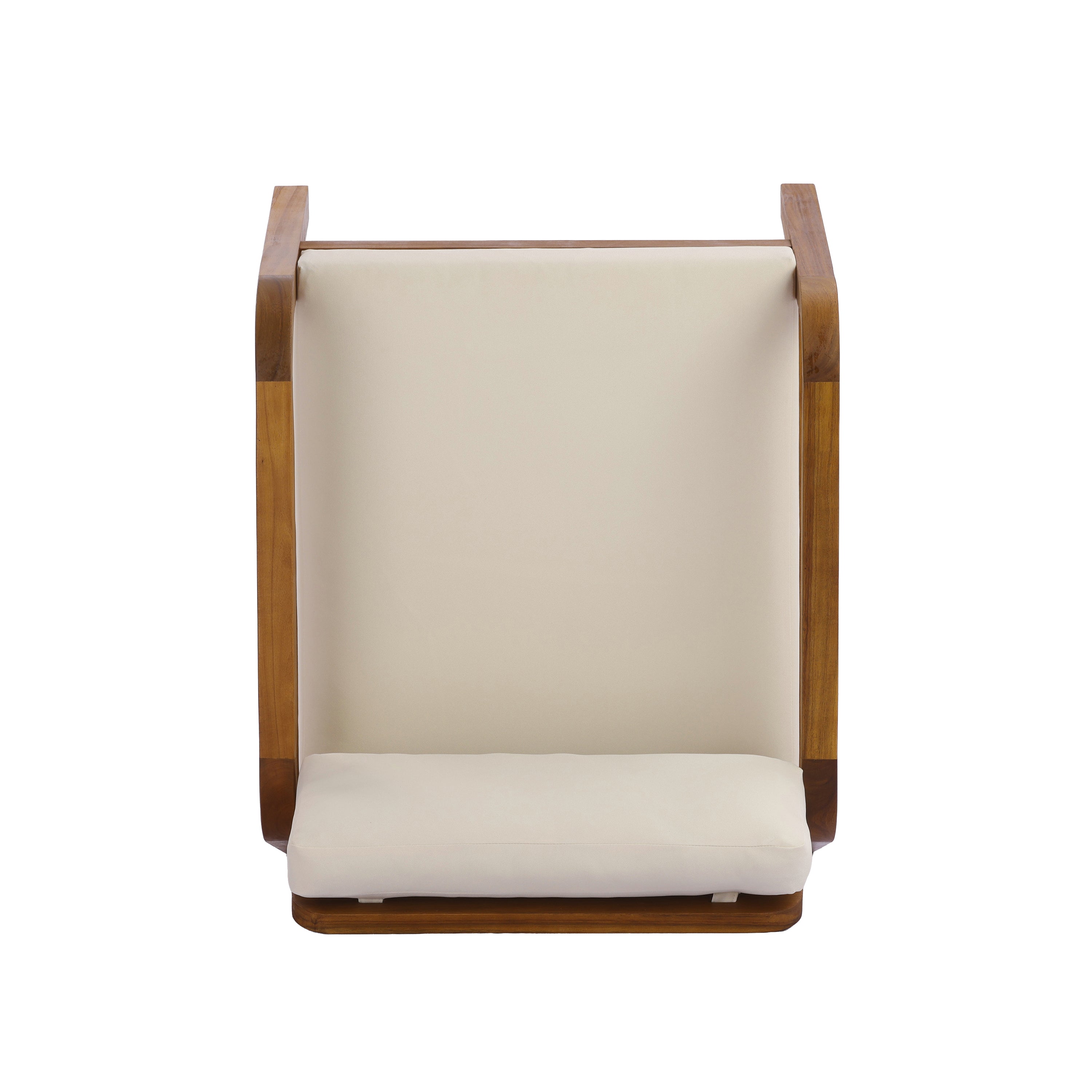 Outdoor Acacia Wood Armchair with Weather-Resistant Cushions