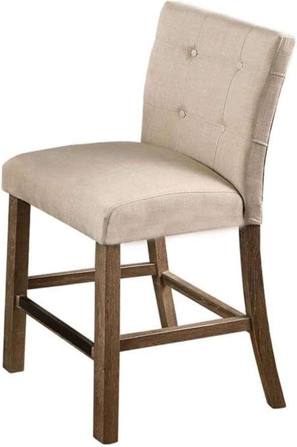 Set of 2 Upholstered Counter Dining Chairs