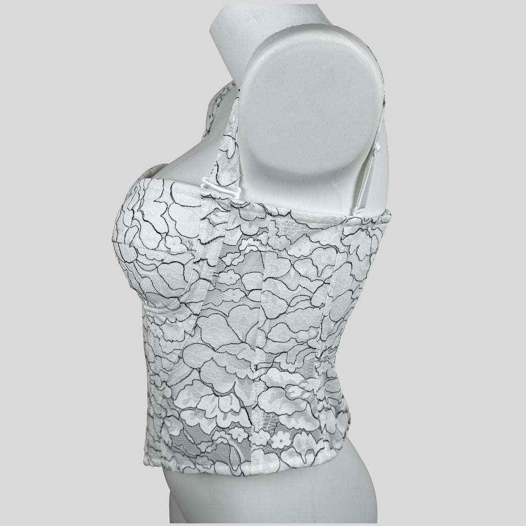 Micro-perforated Color-block Mesh Strapless Camisole For Women