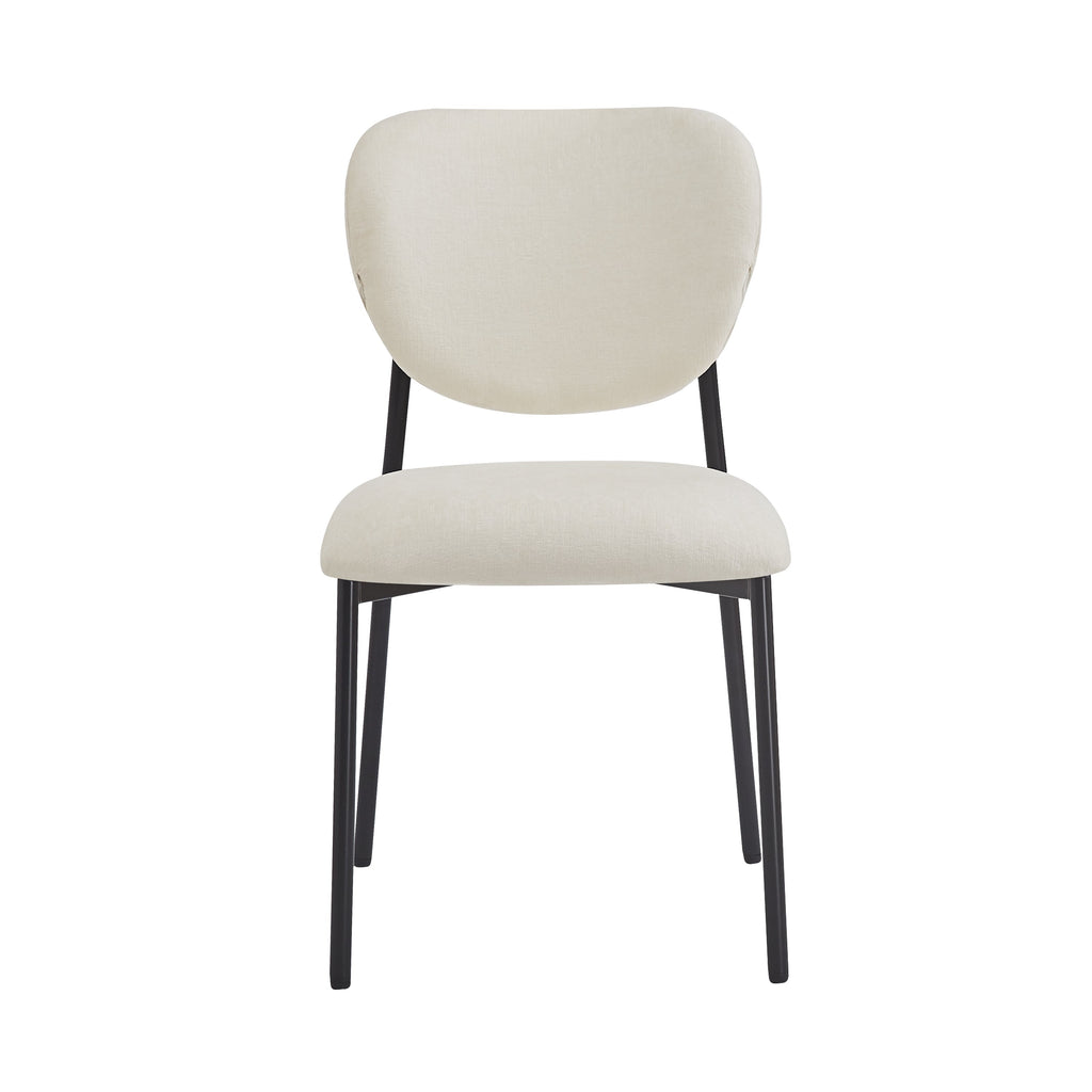 Upholstered Dining Chairs With Metal Legs (Set of 2)