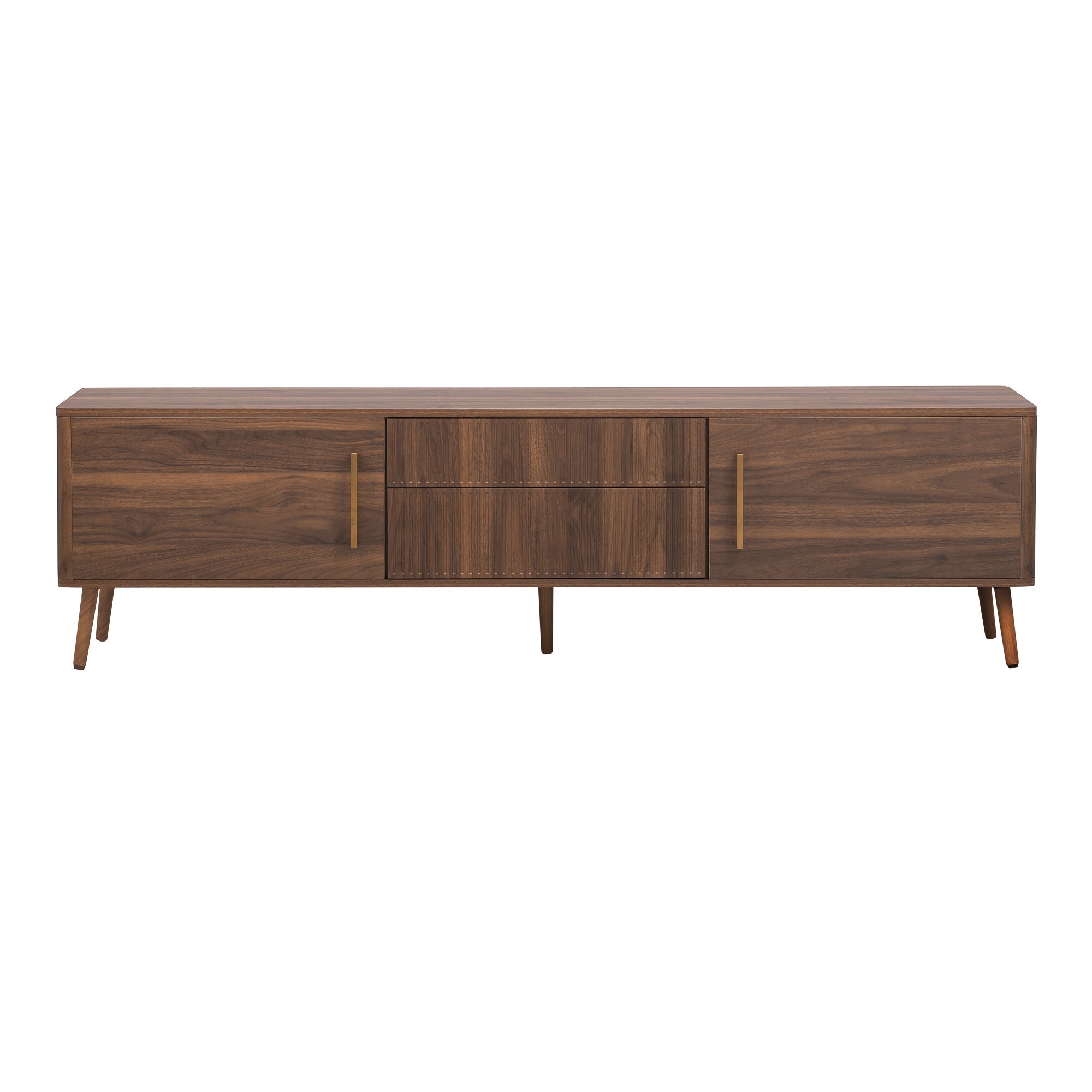 Mid Century TV Stand with 2 Drawers