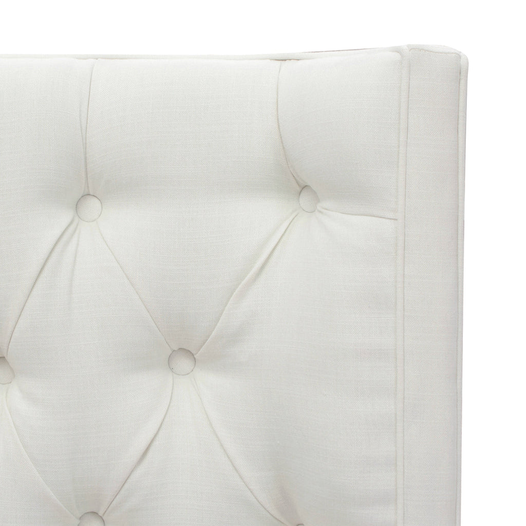 Brooklyn King Tufted Panel Bed Headboard and Footboard Set, Antique