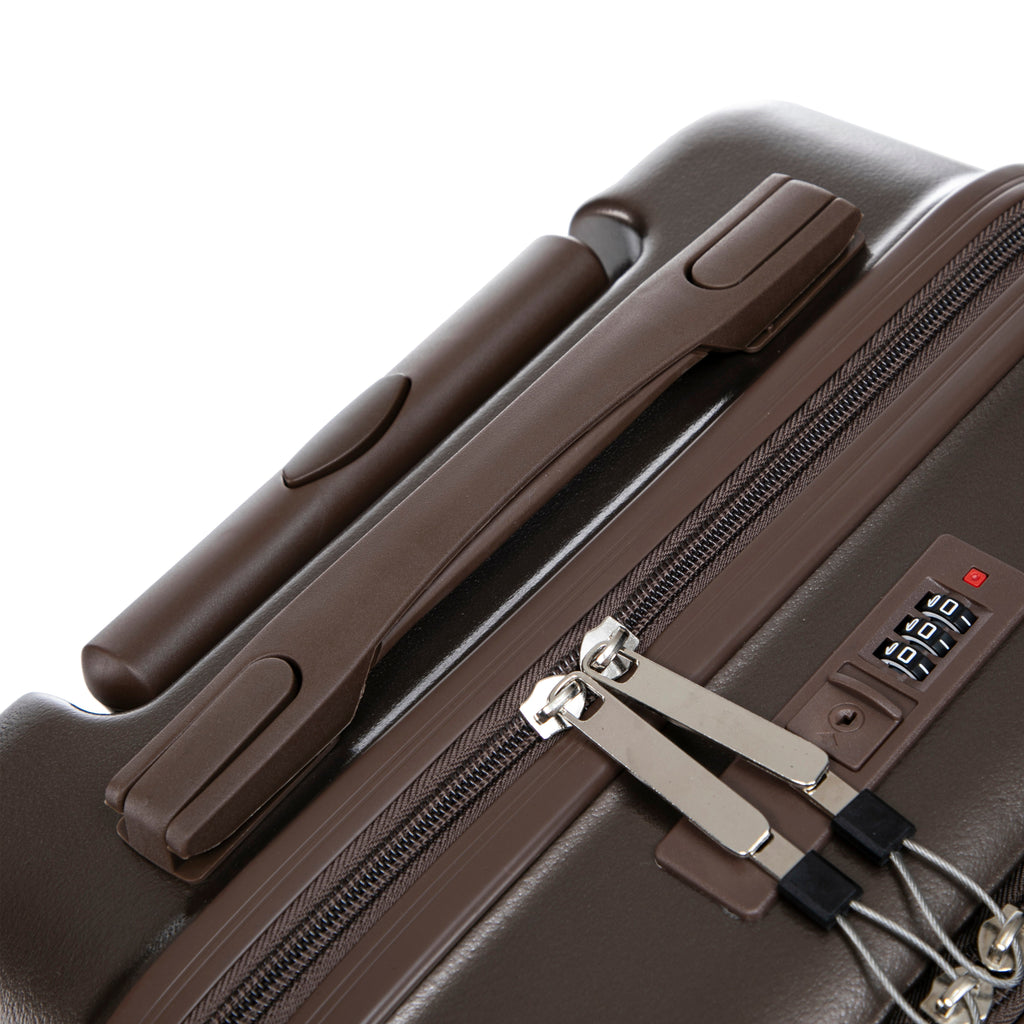 14"/20" 2 Pieces Set in ABS Spinner Wheel Luggage with Cosmetic Case
