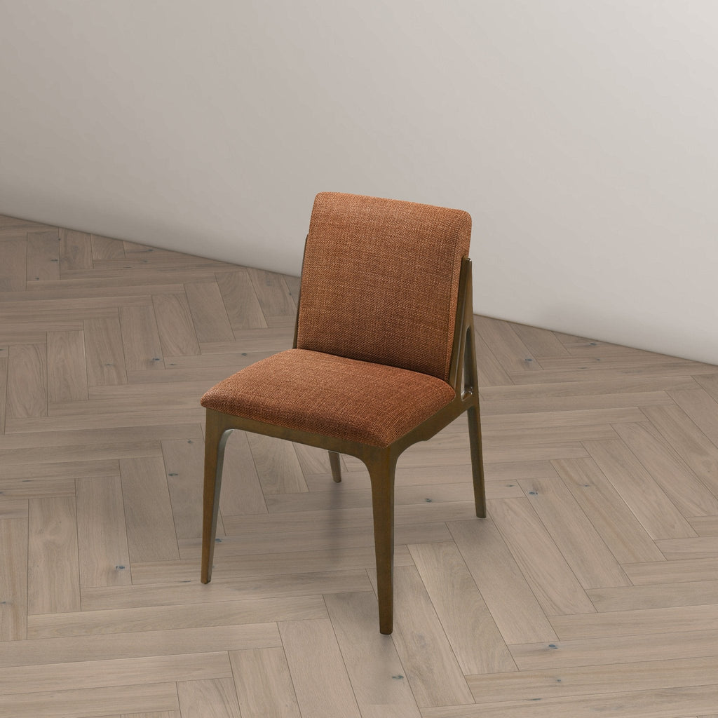 Grivelle Orange Fabric Dining Chair (Set of 2)