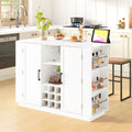 U-Style 47.2" Counter Height Table with Foldable Top