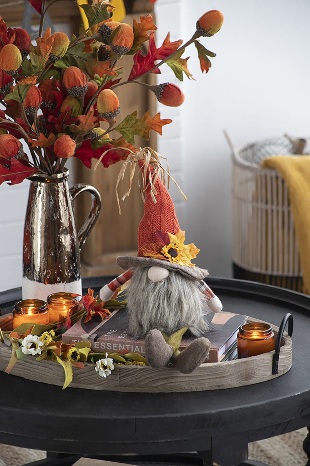 Fabric Sitting Gnome Set for Holiday Harvest Festival