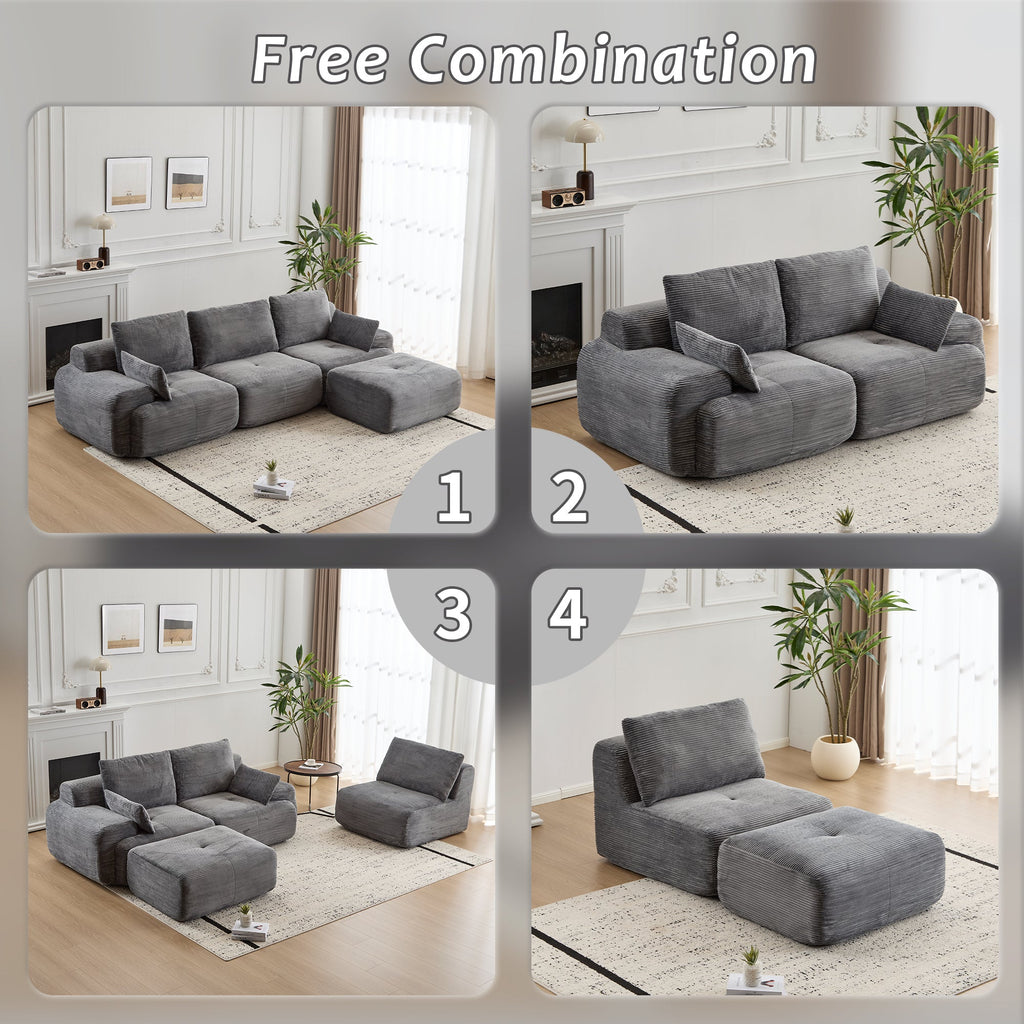 Modern Memory Foam Compressed Sofa