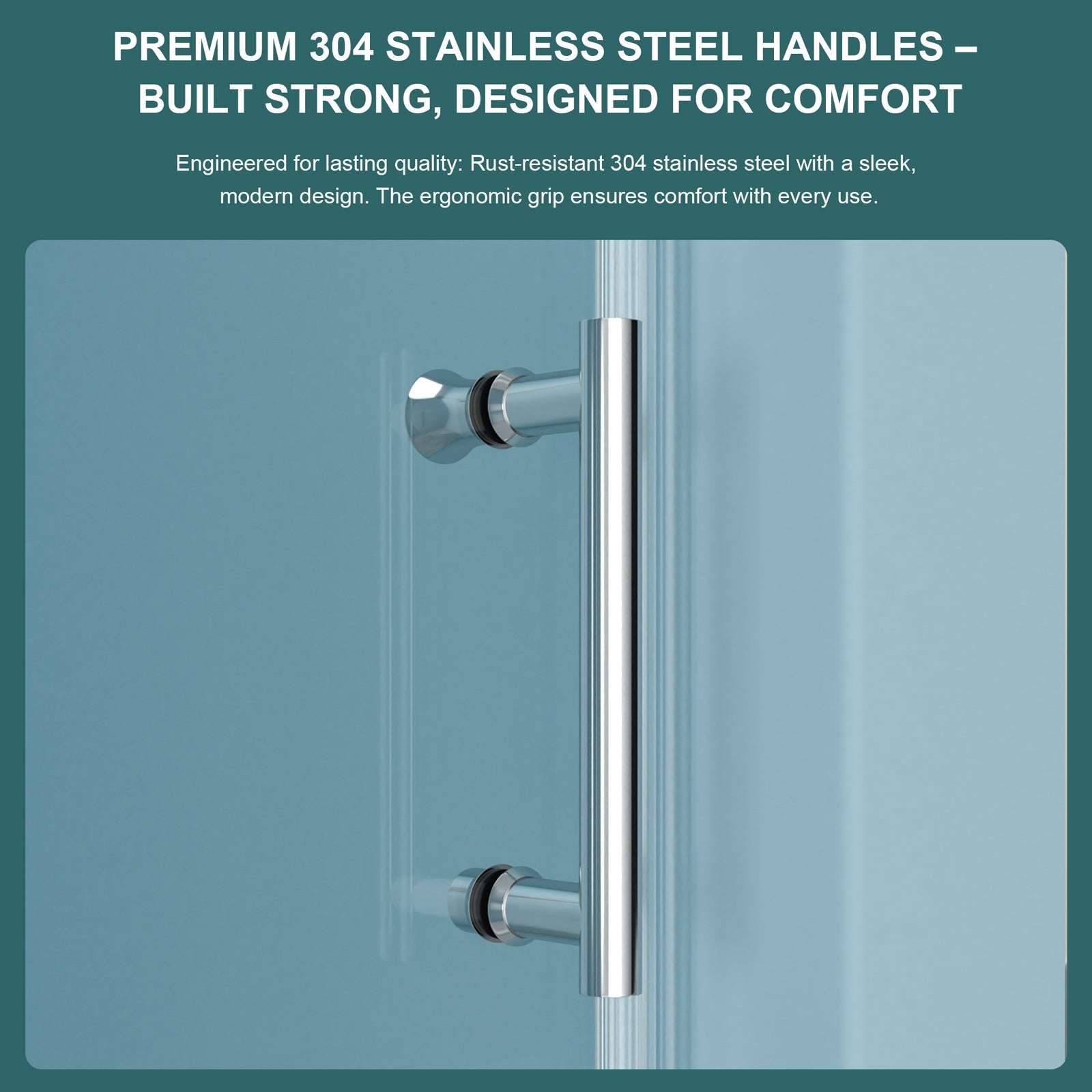 Single Sliding Bypass Shower Enclosure - 48" W x 76" H