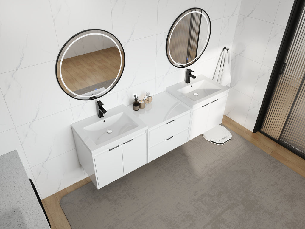 72" Bathroom Vanity With Resin Sink