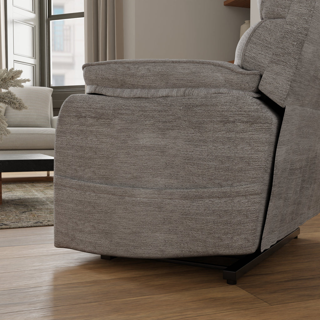 Plush Fabric Power Lift Chair In Lucie Dove