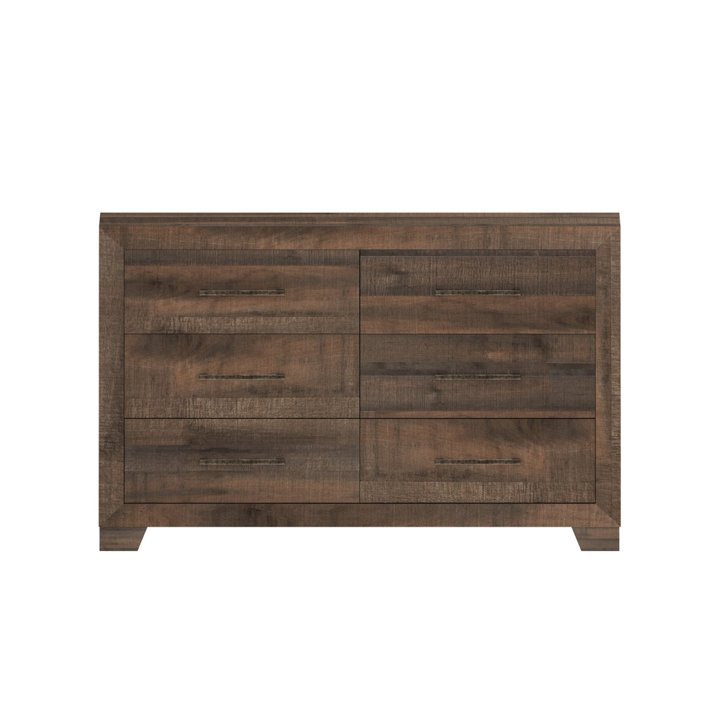 Brown 6-Drawer Dresser