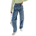 Women's Loose-fit Straight-leg Ripped High-elastic Jeans