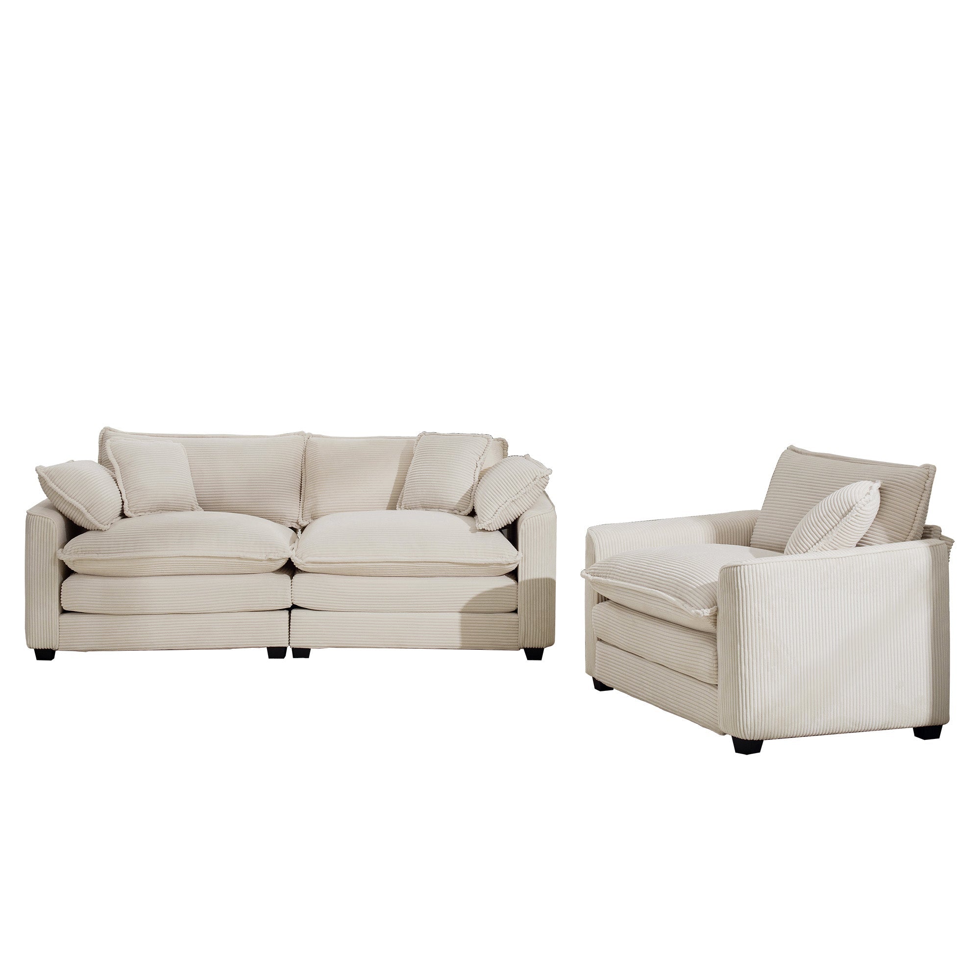Modern Living Room Sofa Two-Piece Set