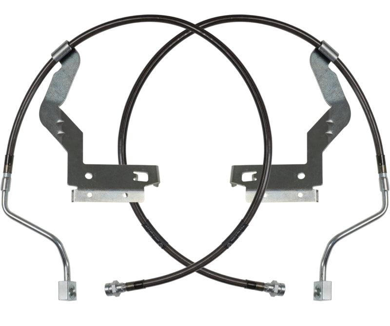 Carli 17-23 Ford F250/350 SD Hardware Braided Brake Lines Leveling Front Only CS-FORDBBL-LVL-17-F