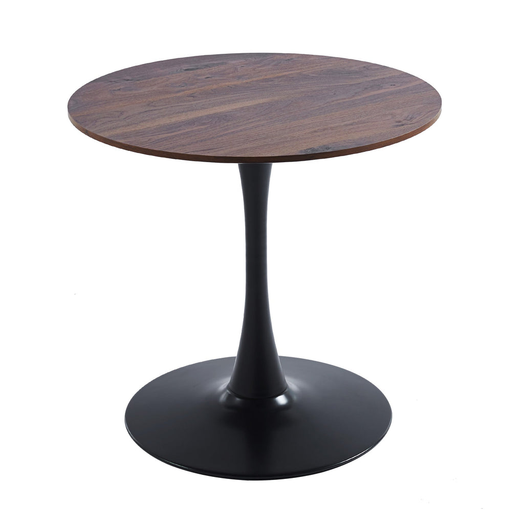 31.5" Walnut Color Top Tulip Table