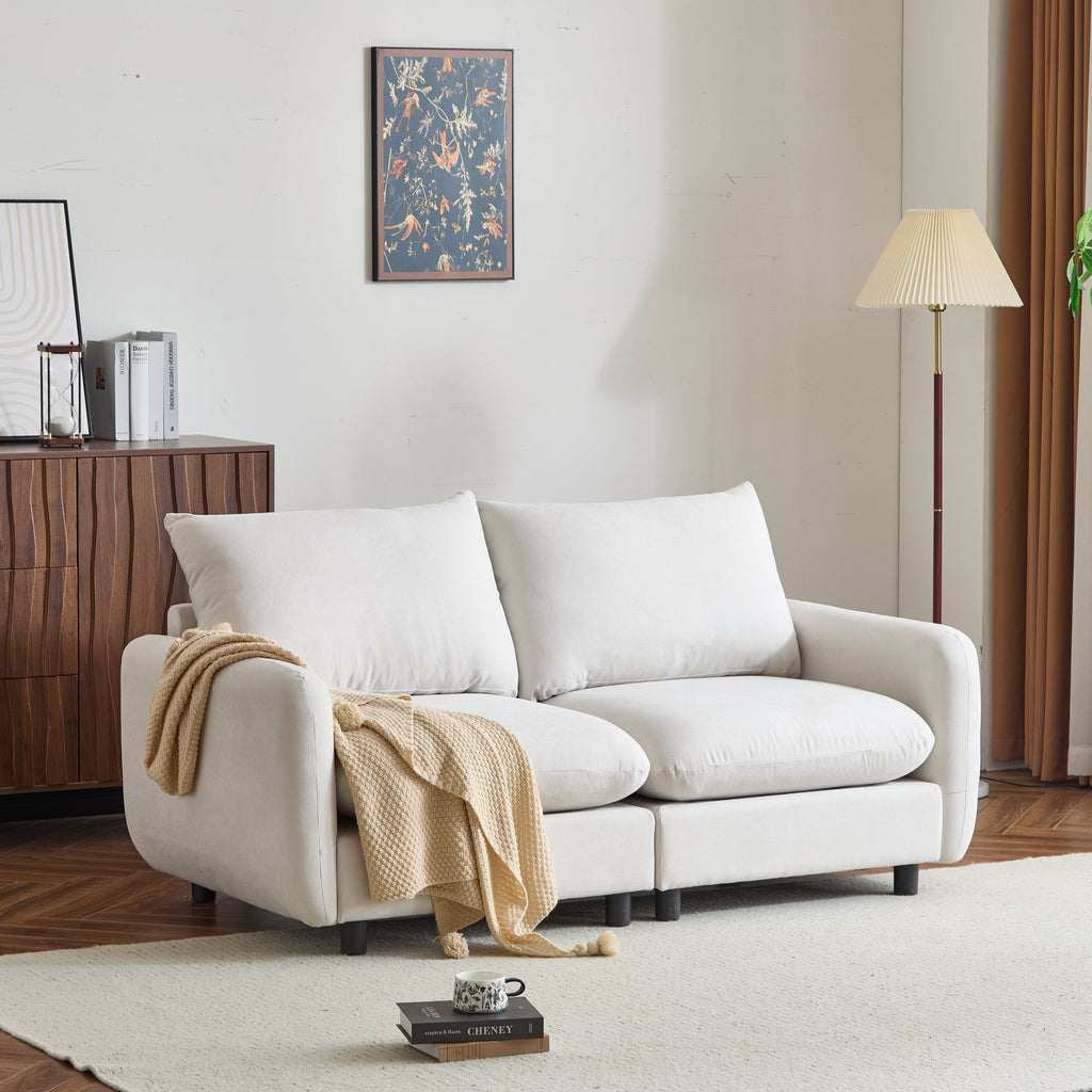 69 in. 2-Seats Modular Sectional Sofa Corner Chair
