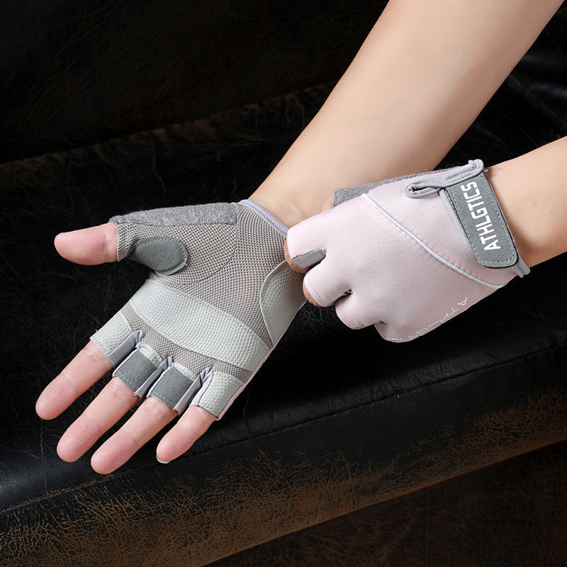 Cycling Half-Finger Outdoor Fitness Sun Protection Fishing Ice Silk Thin Gloves
