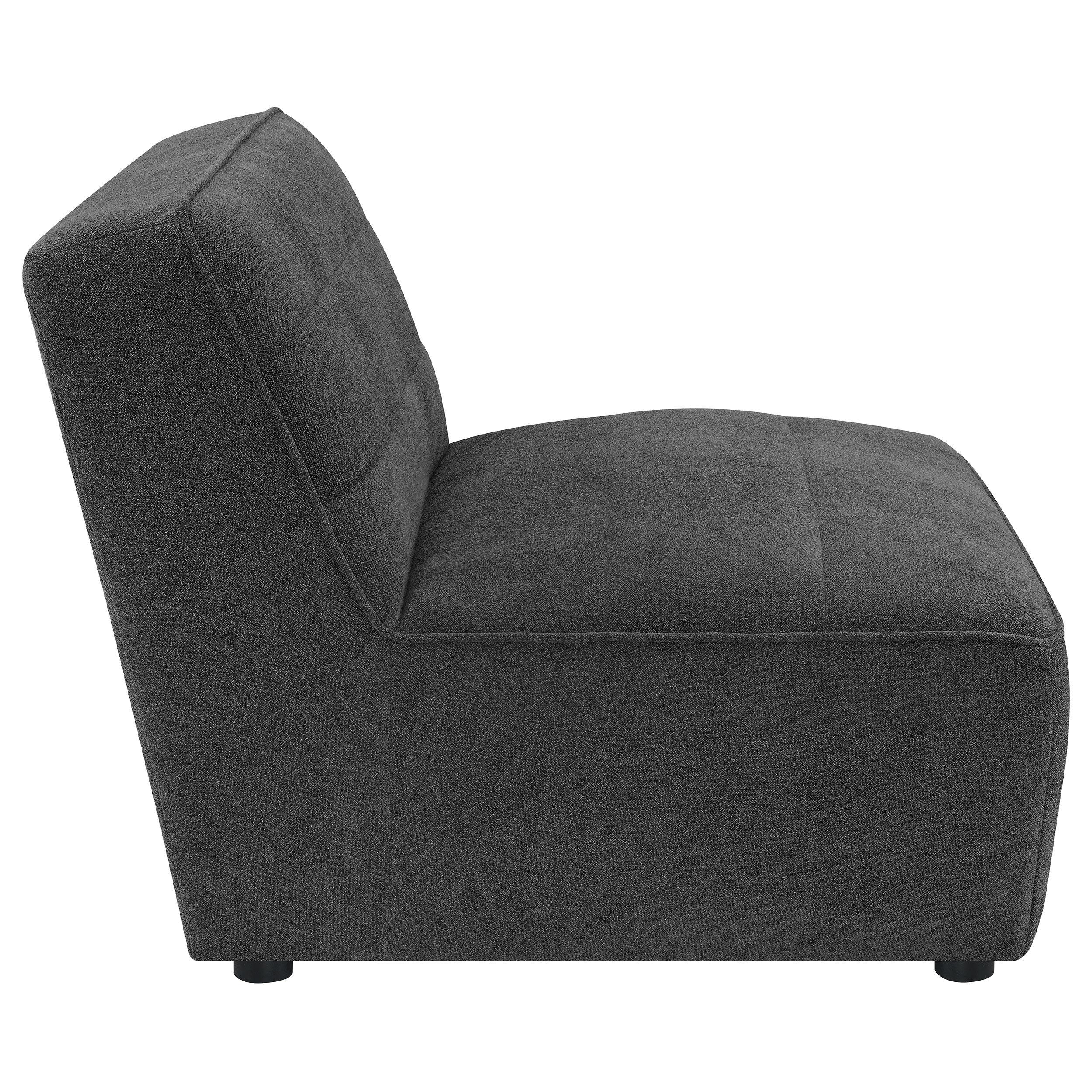 Ortega Dark Armless Chair