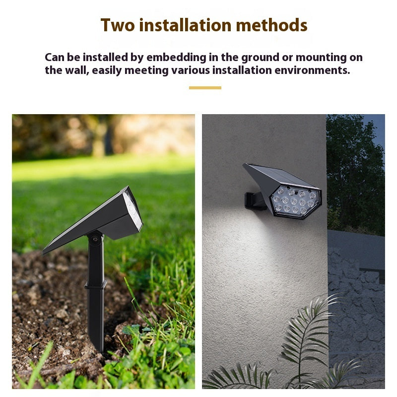 Solar Color Spotlight Courtyard Outdoor Lamp