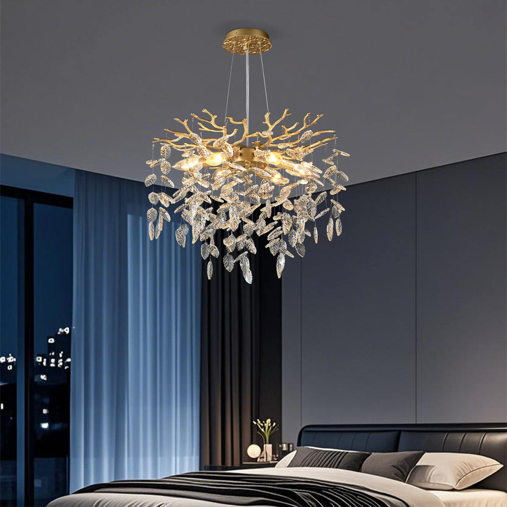 6-Light Chandelier Crystal Ceiling Lamp