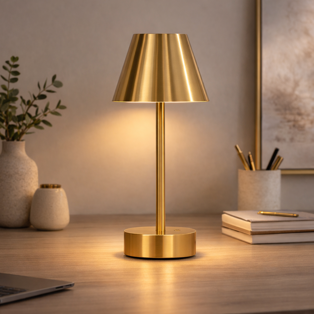 Elegance Rechargeable LED Table Lamp Plated