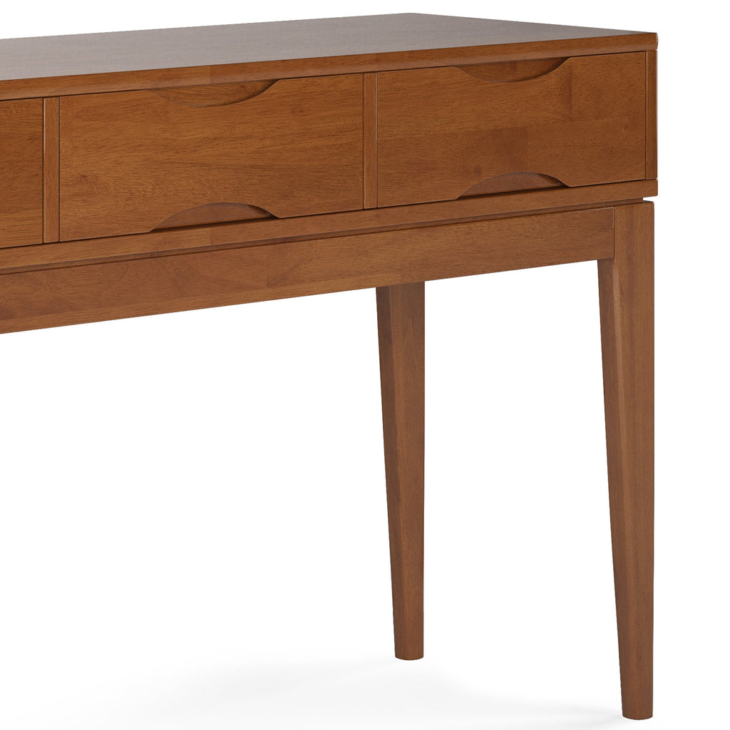 Harper 54 Inch Wide Solid Wood Console Sofa Table in Teak