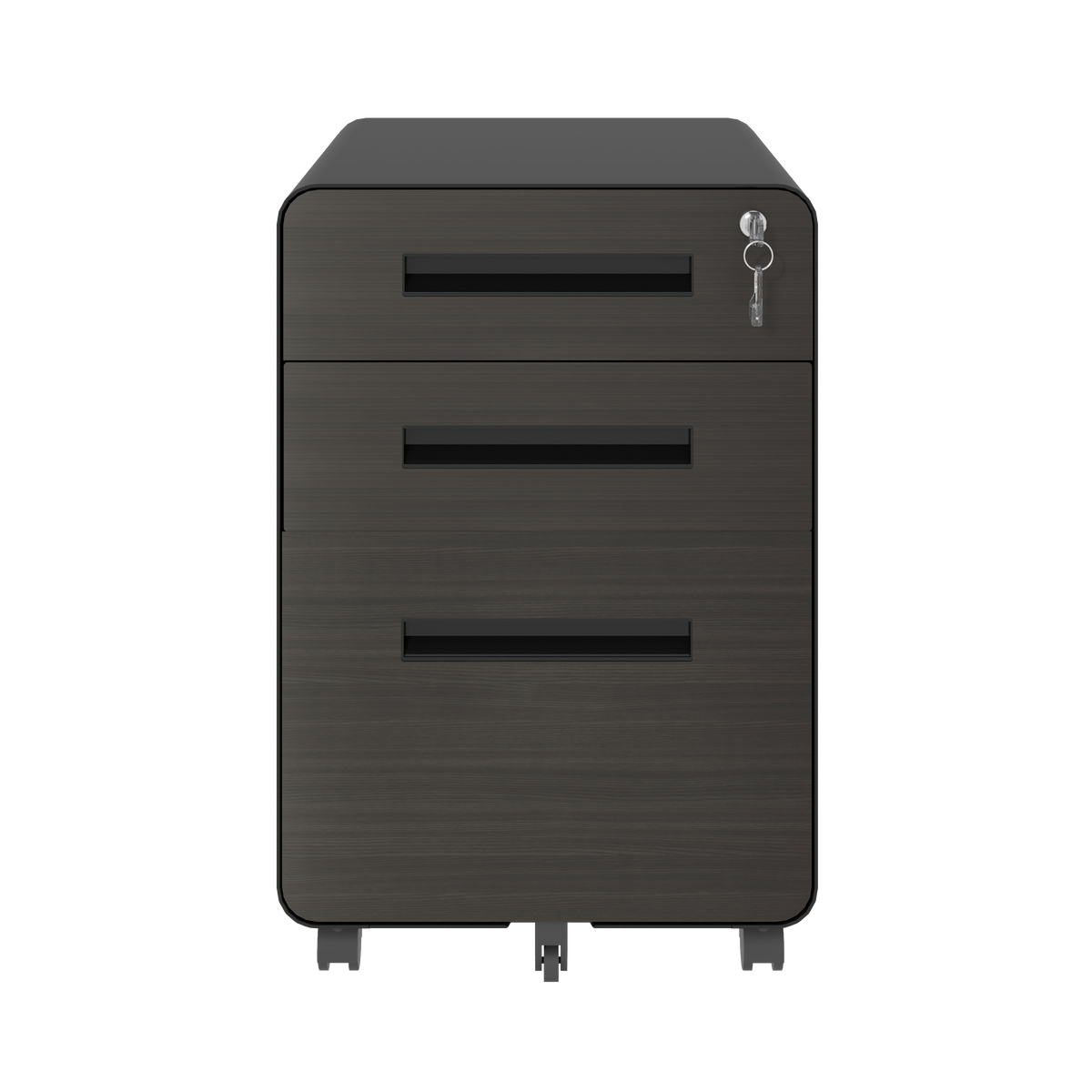 3-Drawer Mobile File Cabinet with Lock