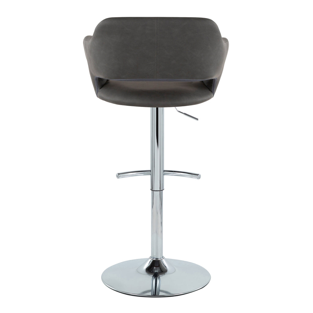 Contemporary Adjustable Barstool with Swivel