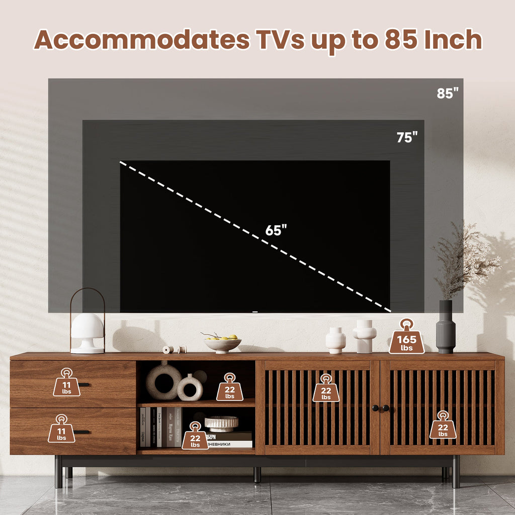 78 Inch Modern TV Stand for TVs up to 85"