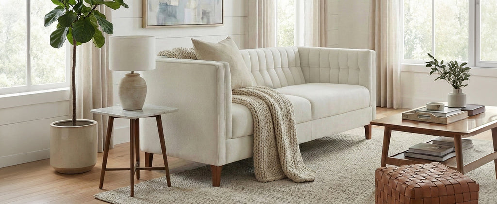 Modern 3-Seater Sofa 76" Upholstered Couch