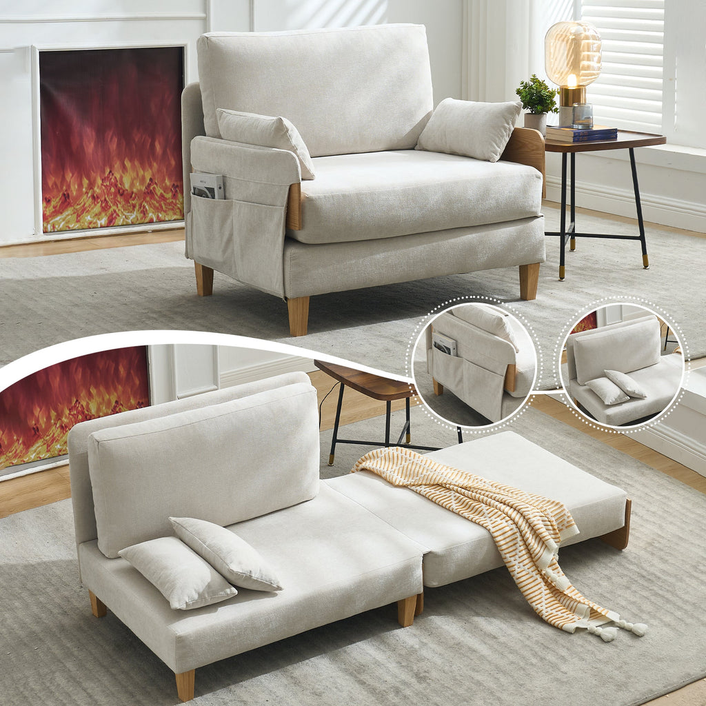 Foldable Sofa Bed Recliner - 3-in-1 Convertible Sleeper