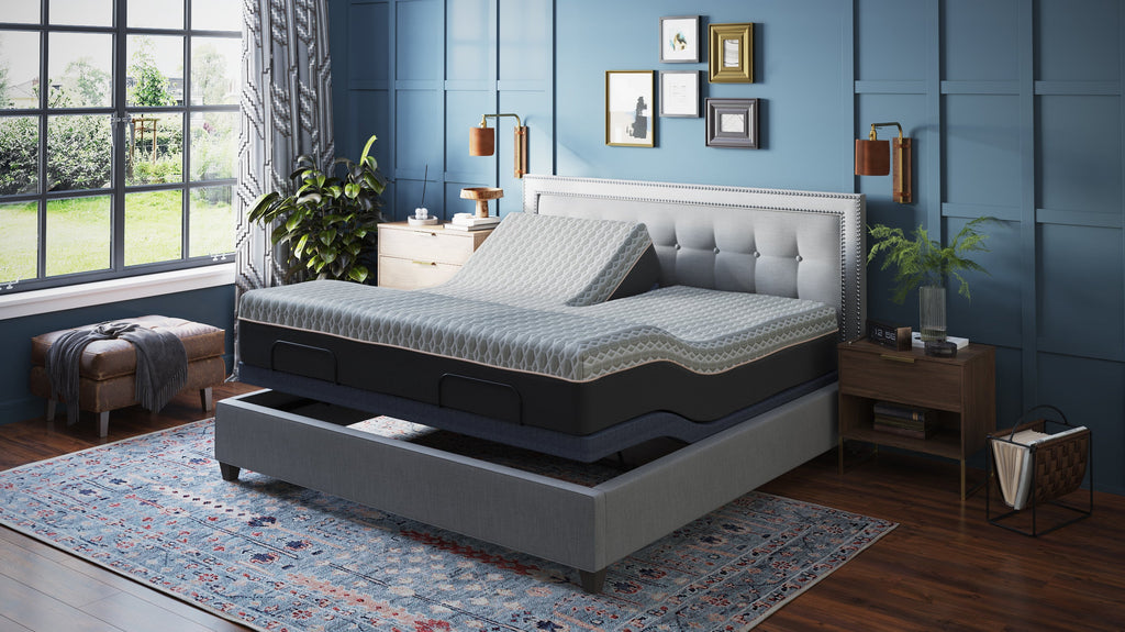 BT3000 Split Top Queen Adjustable Bed Base With Head and Foot Position Adjustment