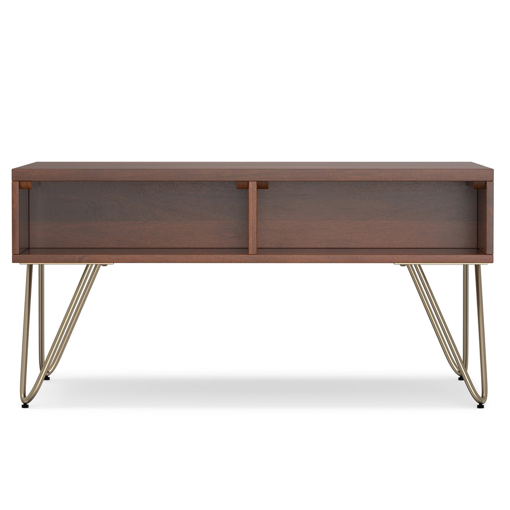 Hunter 36 Inch Wide Solid Mango Wood Small Lift Top Coffee Table in Umber