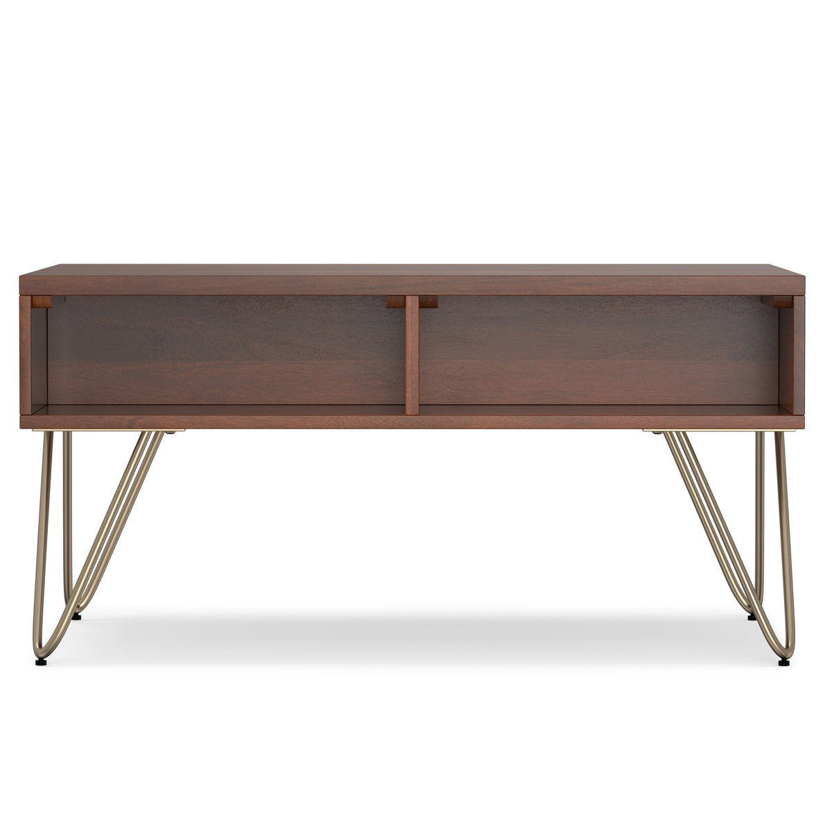 Hunter 36 Inch Wide Solid Mango Wood Small Lift Top Coffee Table in Umber
