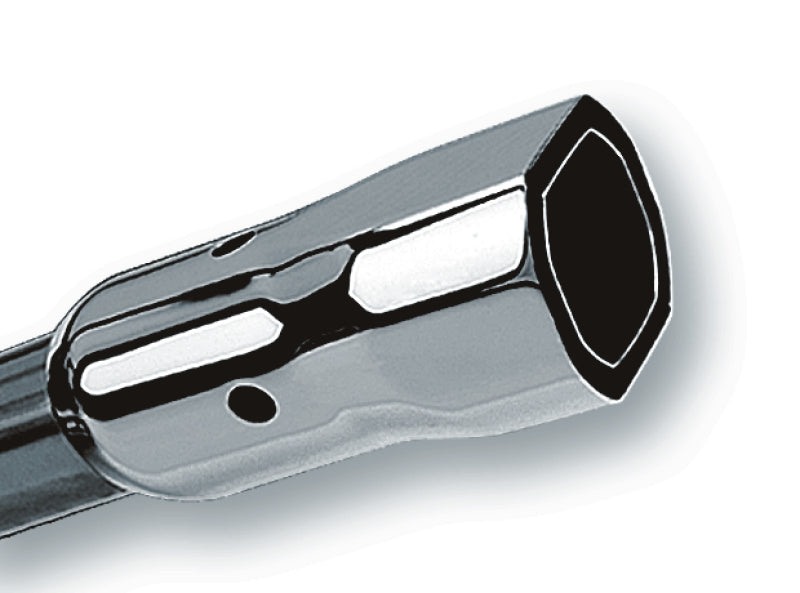 Borla 2.25in Inlet 3.38in x 3.0in Square Angle Cut Phantom x 6.5in Long Universal Exhaust Tips 20252