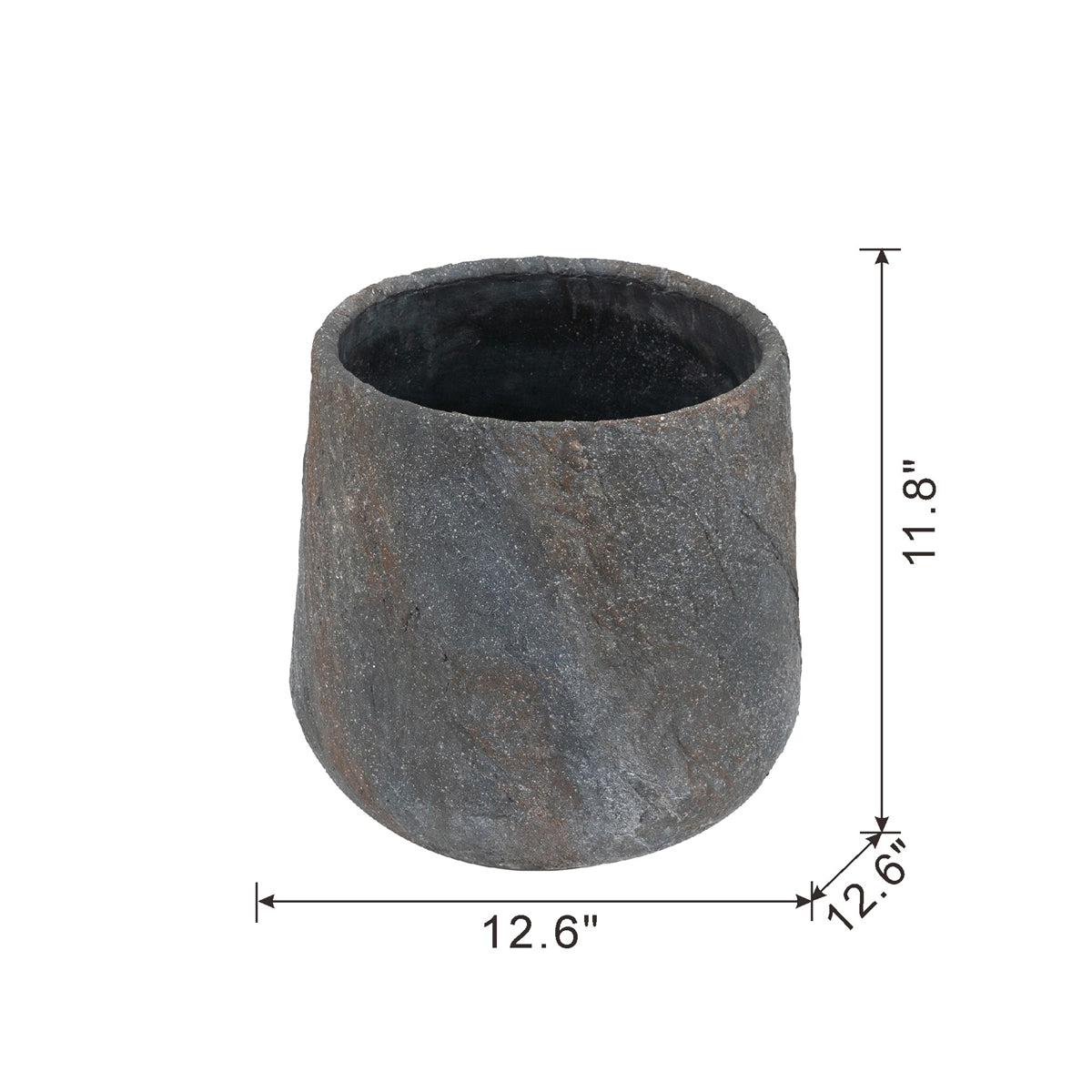 Cement Planter - 12.6" x 12.6" x 11.8"
