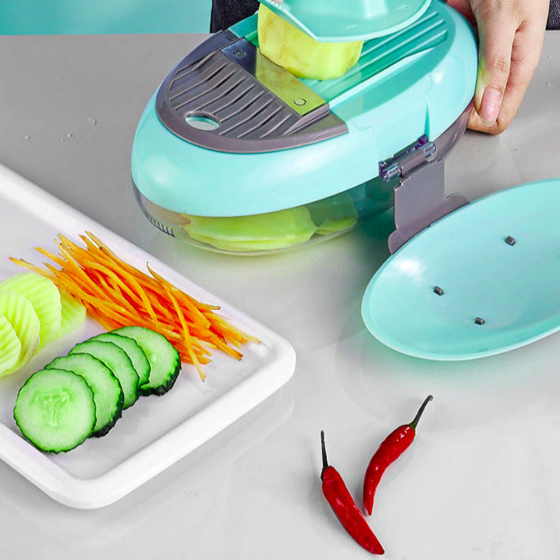 Vegetable Shredder & Spiralizer – Stainless Steel Blades, Blue or Pink