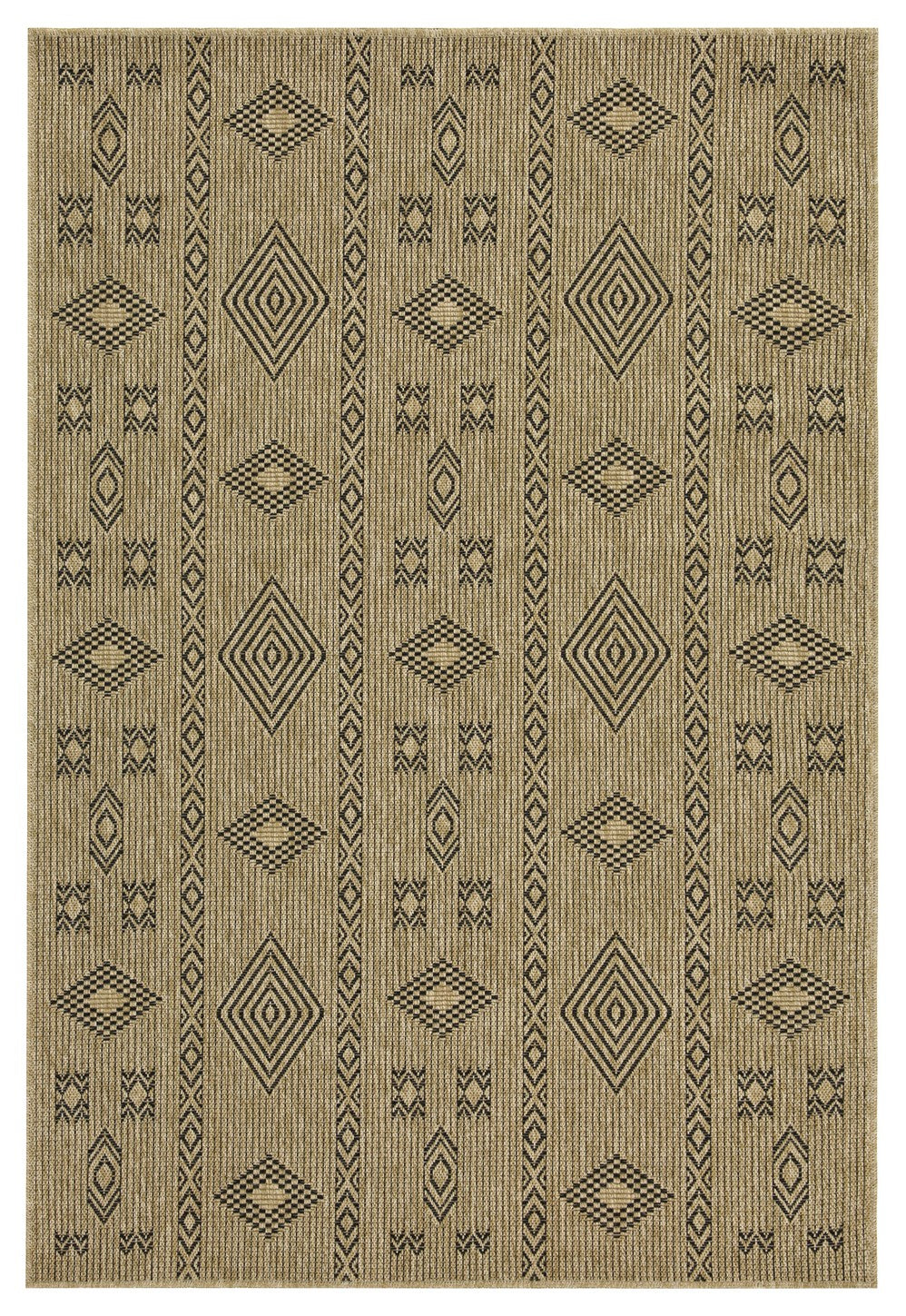 Earth GC_NTL1001 Jute/Black 7 ft. 10 in. x 10 ft. 3 in. Indoor/Outdoor Area Rug