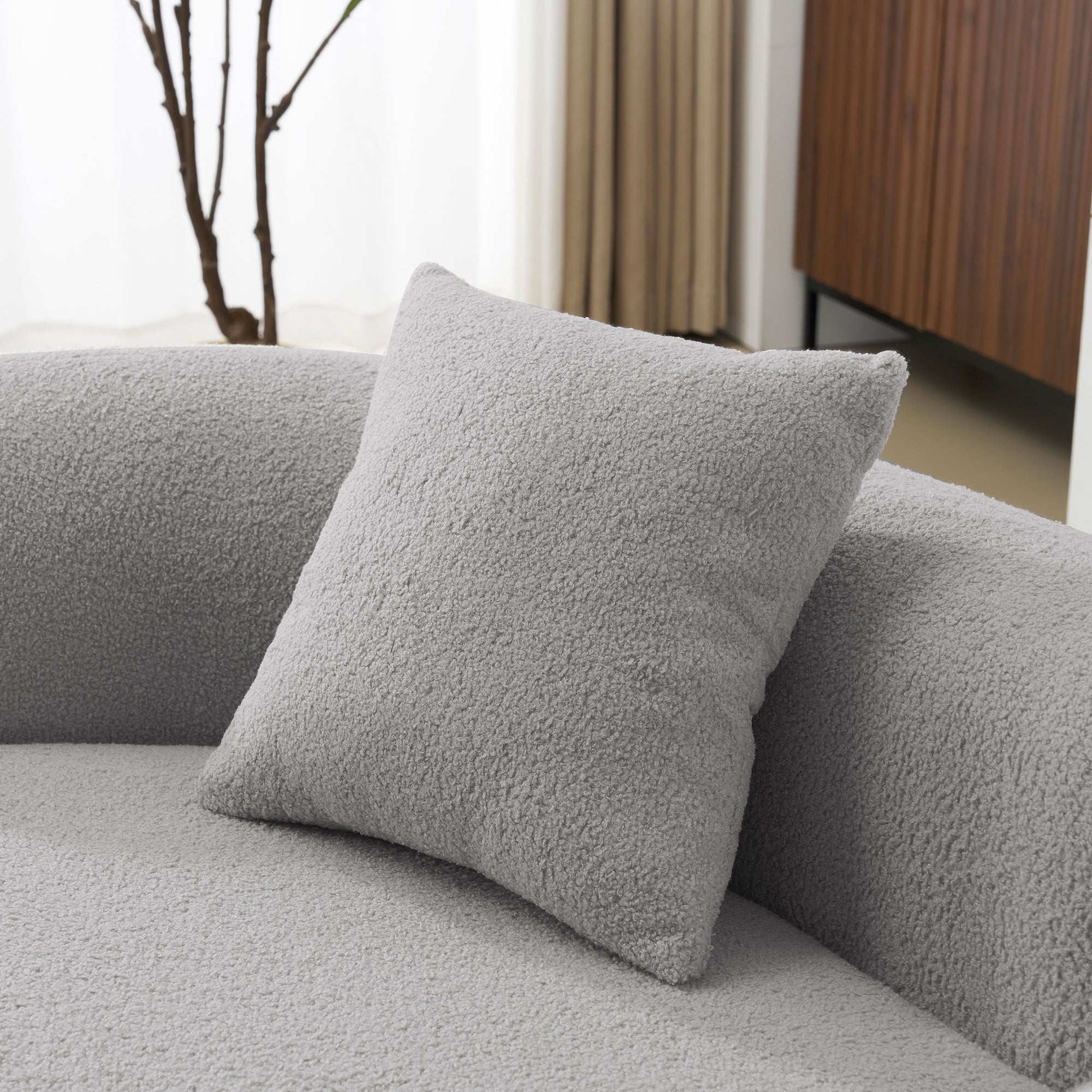 66.93 Inch Curved Loveseat