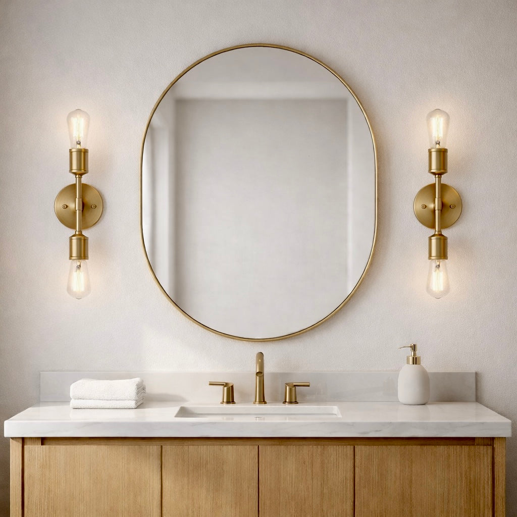 Reverie Double Lights Bathroom Wall Sconce