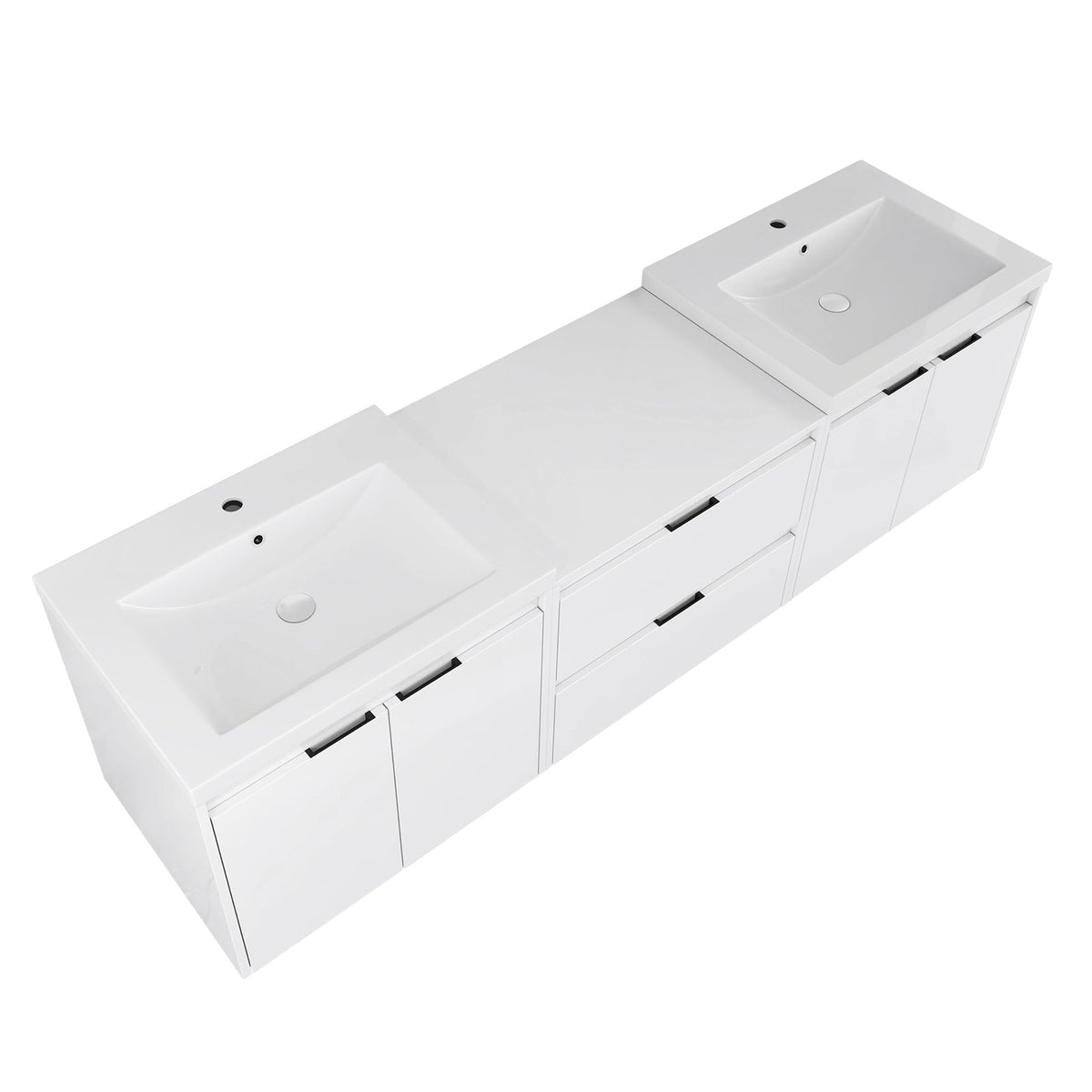 72" Bathroom Vanity With Resin Sink