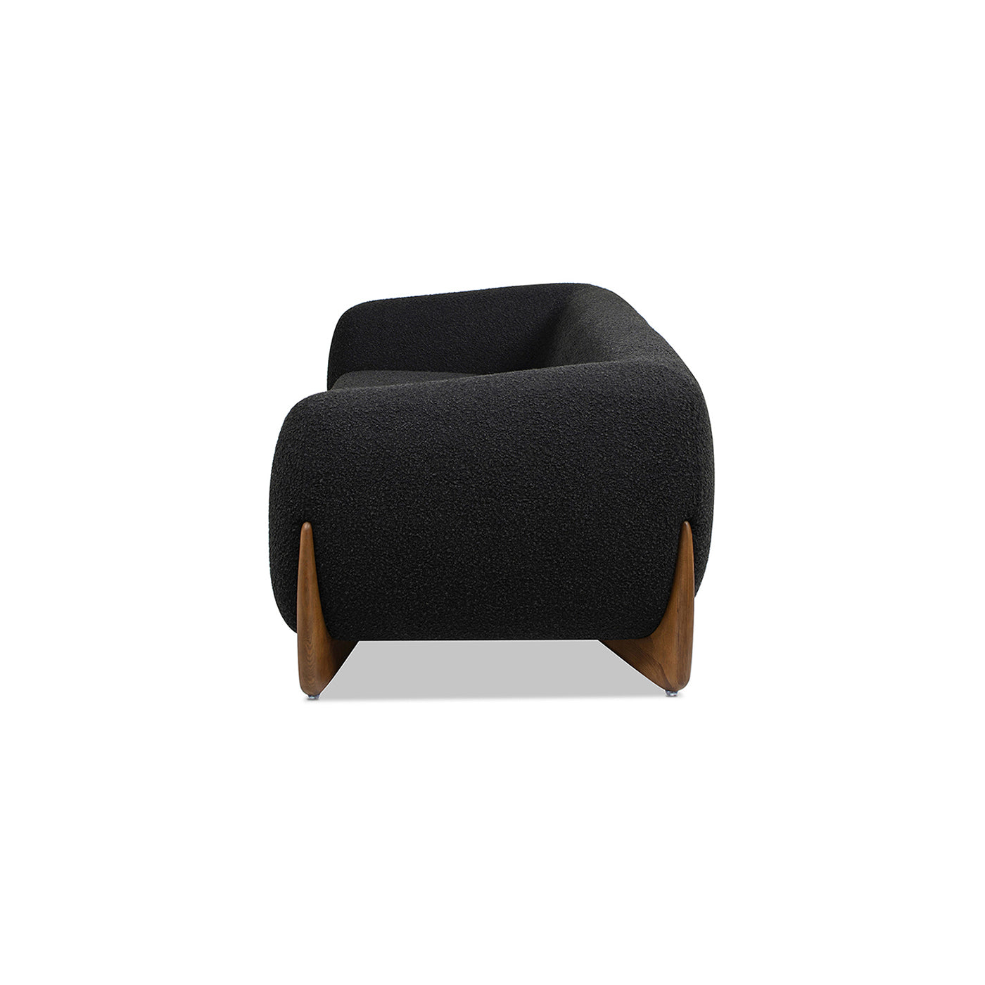 Alpine 90.5" Sherpa Sofa, Ebony