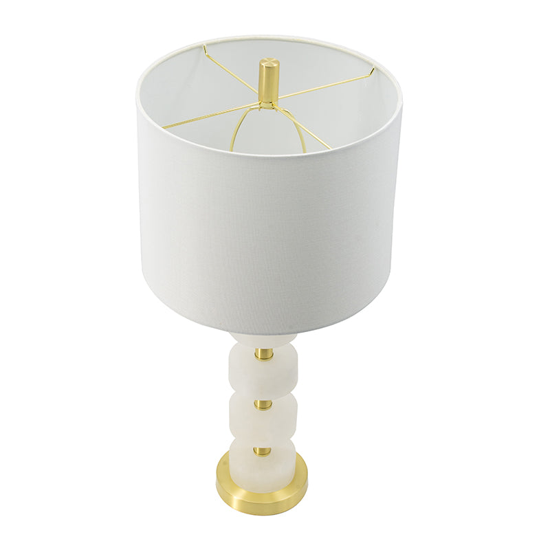 13x13x26" Marble Table Lamp