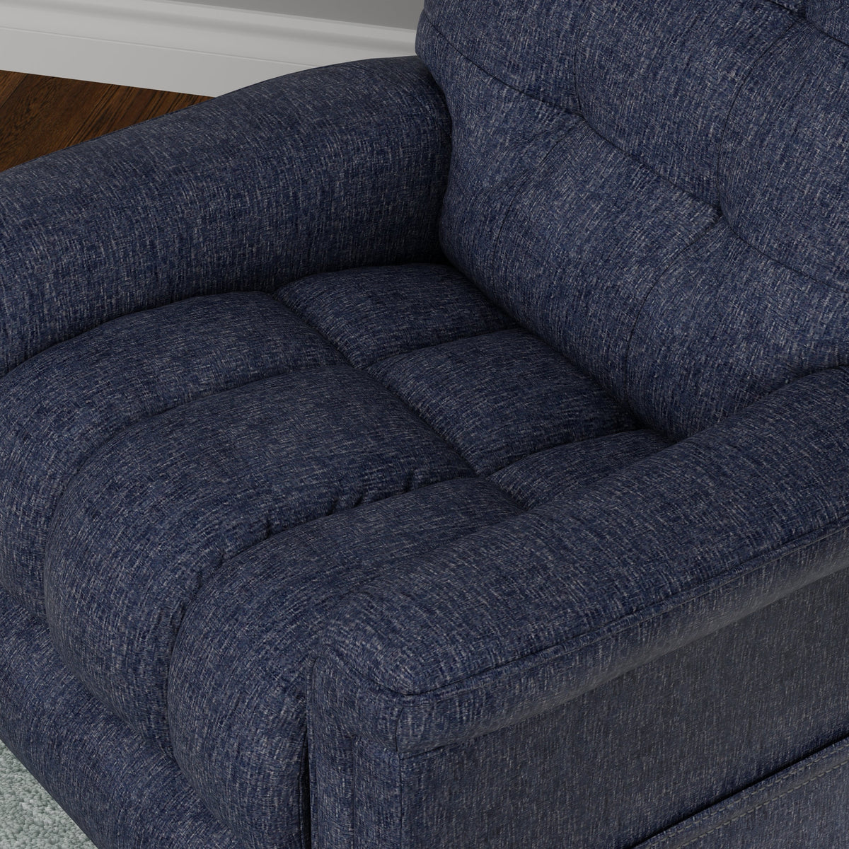 Velour Power Lift Chair in Lugano Indigo