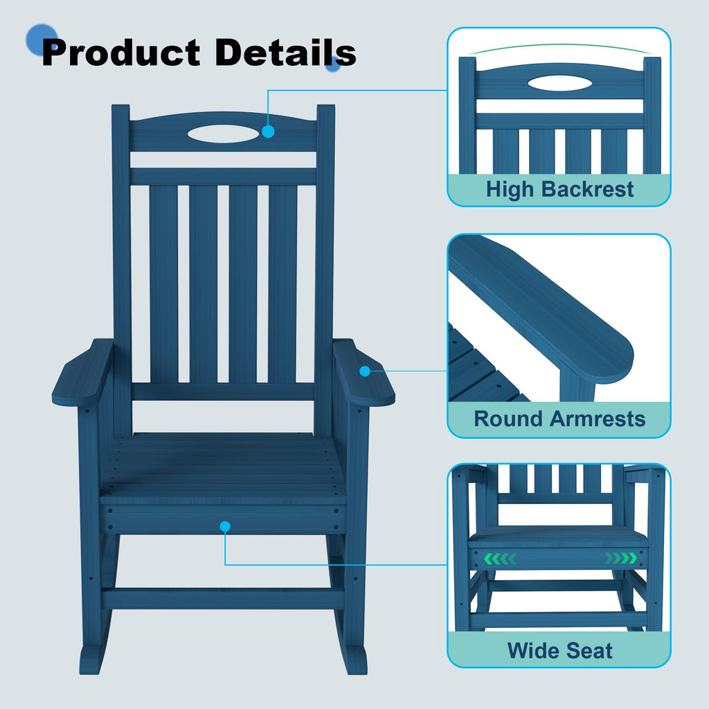 Outdoor Rocking Chair Set of 2