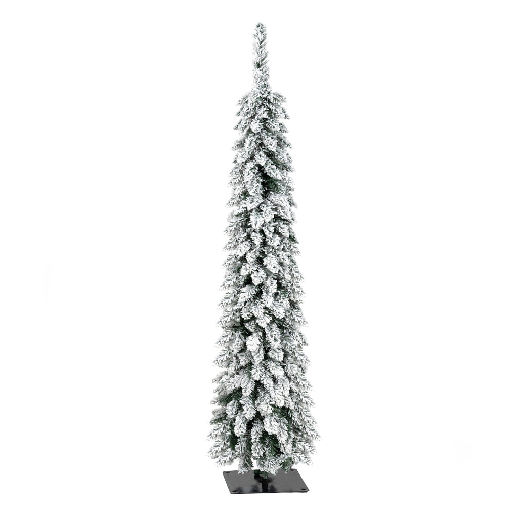 4 Pack Pre-Flocked Christmas Trees