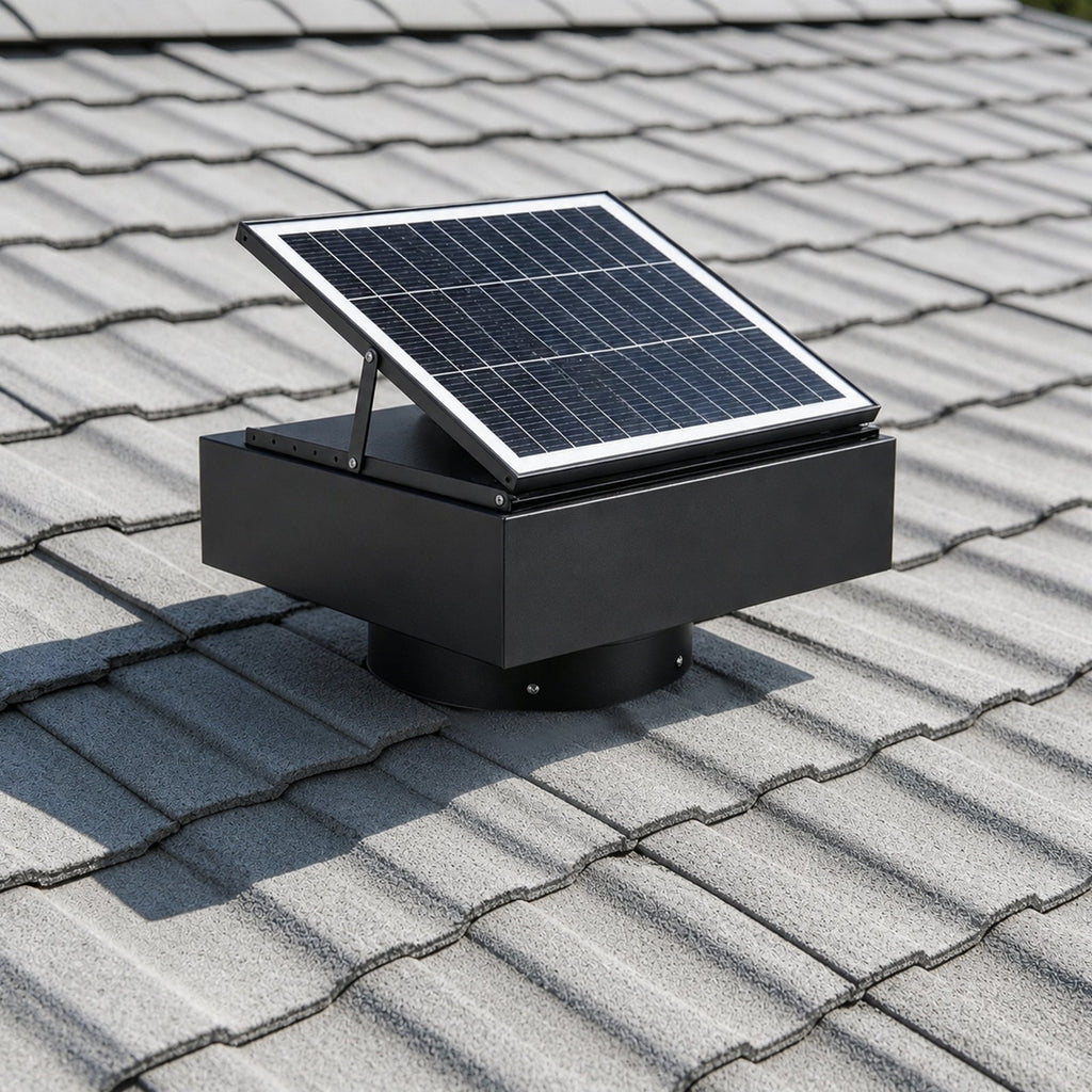 14" Adjustable Square Solar Roof Exhaust Fan
