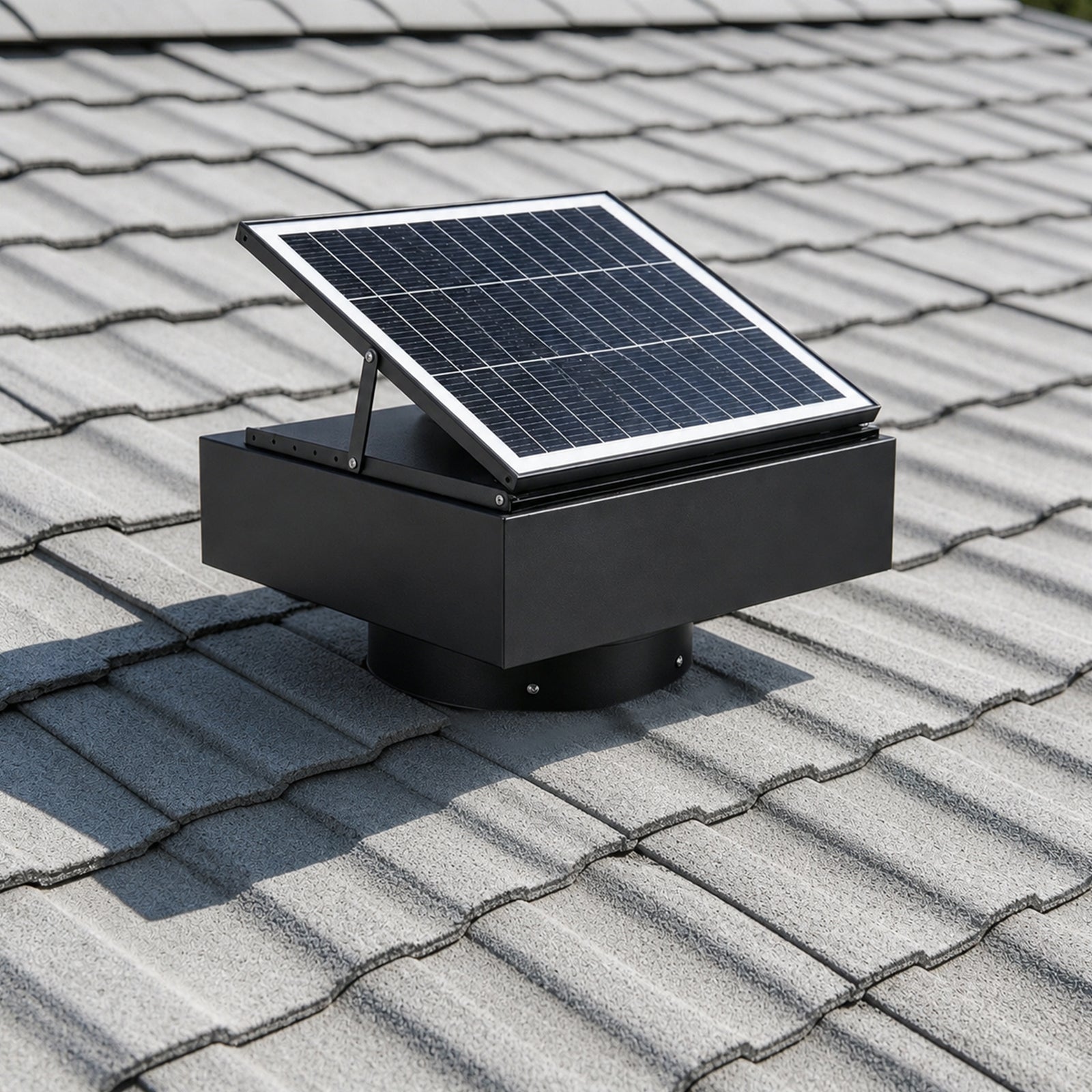 14" Adjustable Square Solar Roof Exhaust Fan