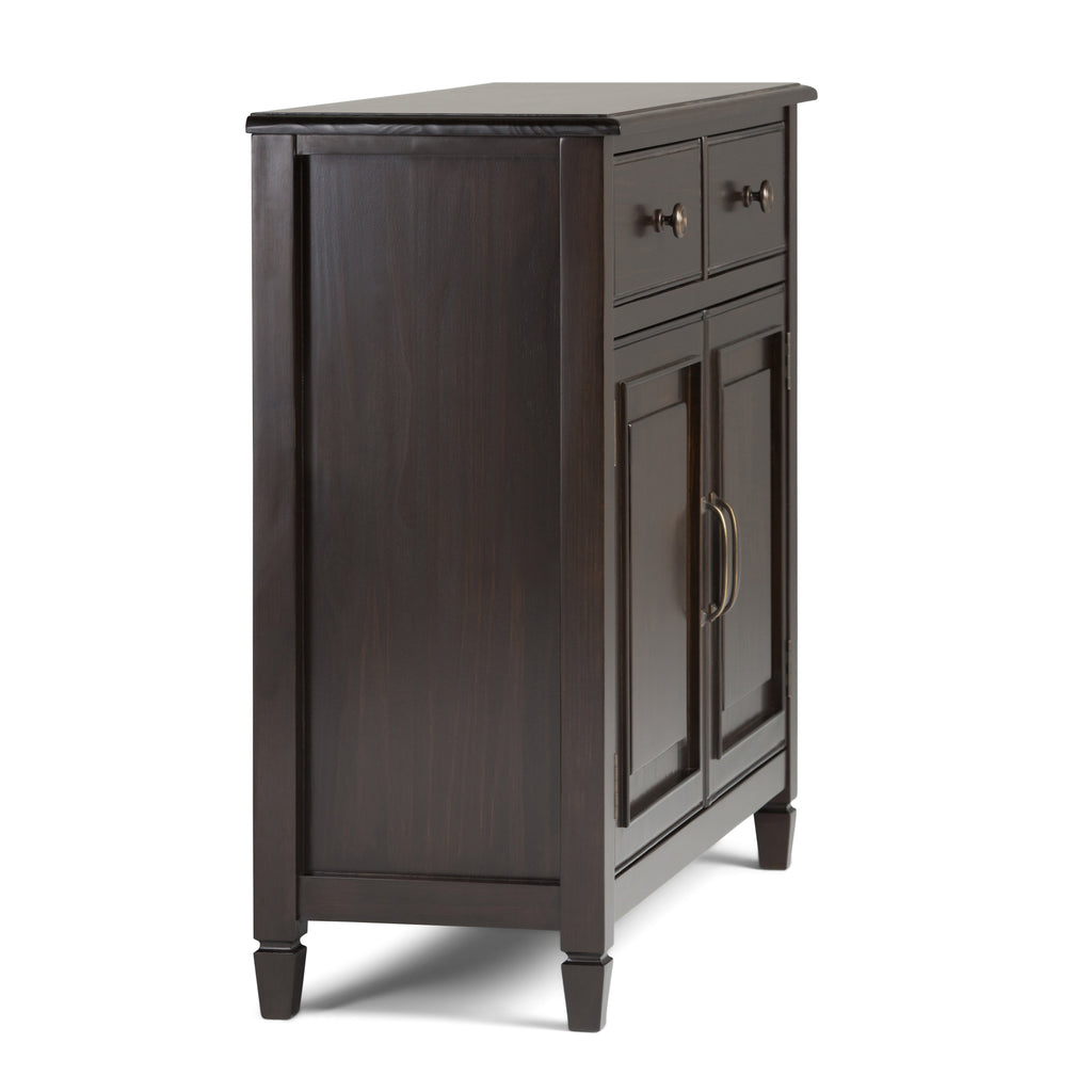Connaught Solid Wood Entryway Storage Cabinet in Dark Chestnut